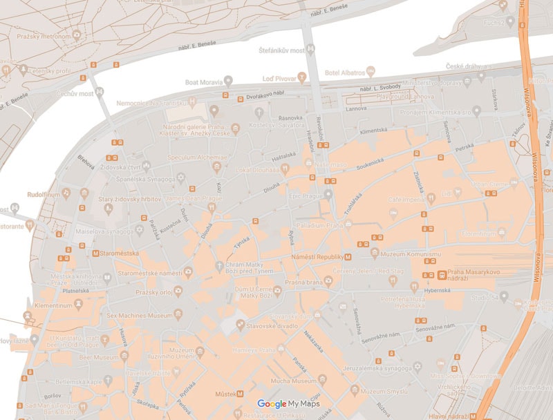 Map of Alforno restaurants in Prague